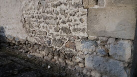 Mur de Concevreux avant l'arrivée du chantier d'insertion