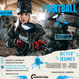 Activ'Jeunes Journée Paintball 18 juin 2022 Liesse-Notre-dame Champagne Picarde